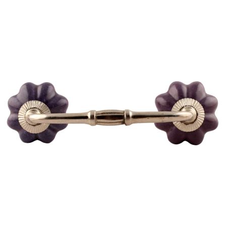 Dark Purple Crackle Ceramic Bridge Handle 